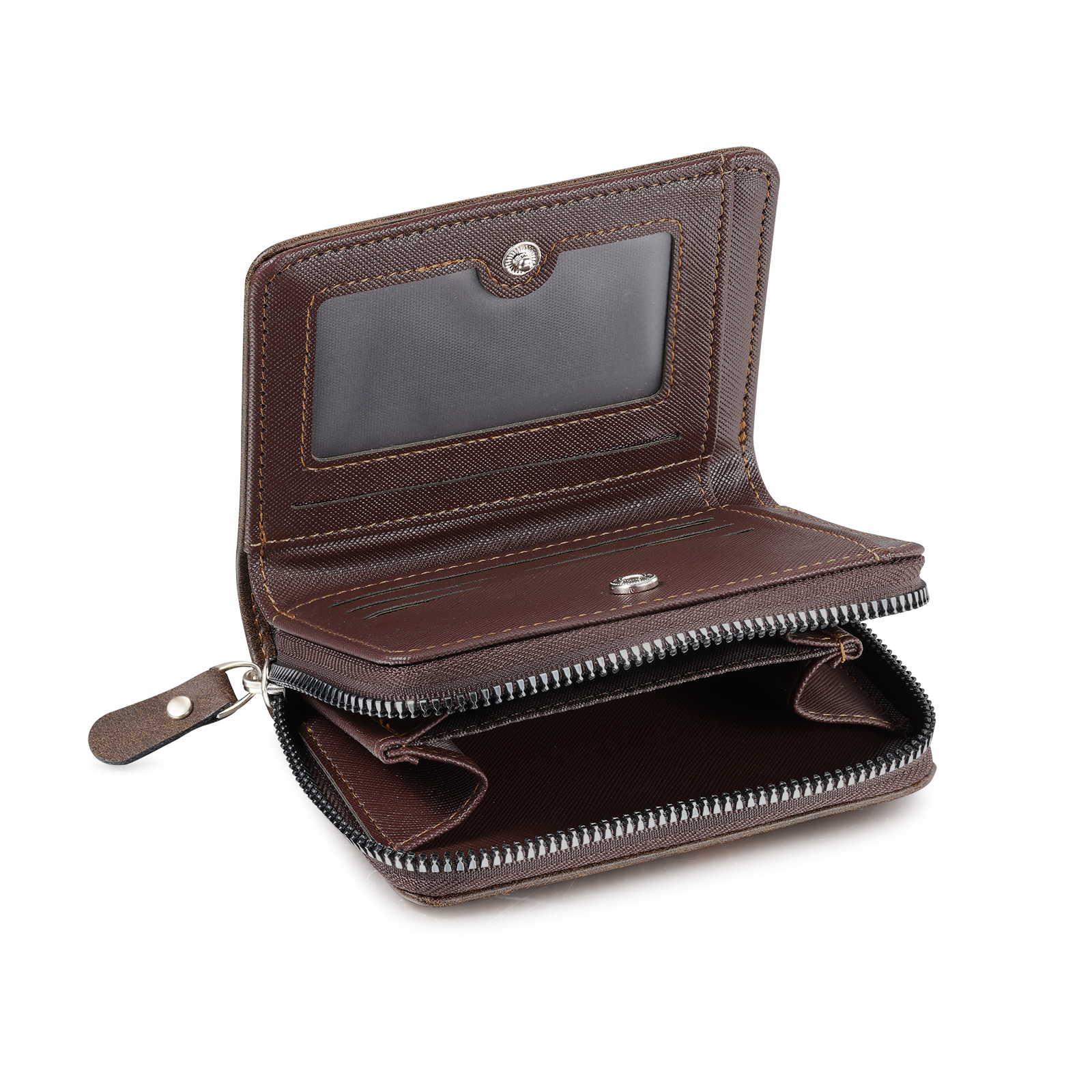 Personalisierte Retro-PU-Leder Herrenbörse Foto- & Namensgravur