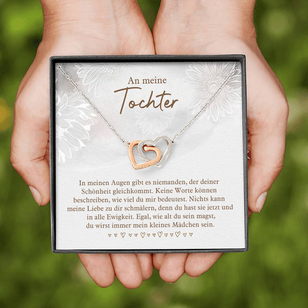 Kettenmachen S925 Sterling Silber Halskette - An Meine Tochter Du Wirst Immer Mein Kleines Mädchen Sein - Geschenk mit Nachrichtenkarte 32.59