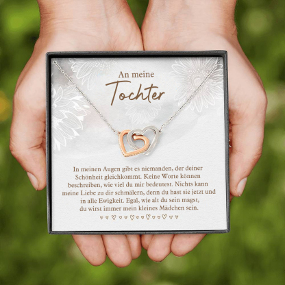 Kettenmachen S925 Sterling Silber Halskette - An Meine Tochter Du Wirst Immer Mein Kleines Mädchen Sein - Geschenk mit Nachrichtenkarte 32.59