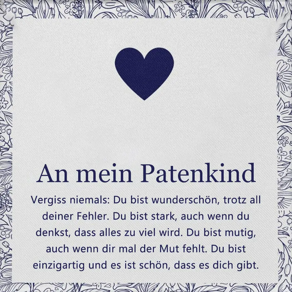 925 Sterling Silber Personalisierte 1 Namen Gravur Halskette-An Mein Patenkind-Geschenk mit Nachrichtenkarte