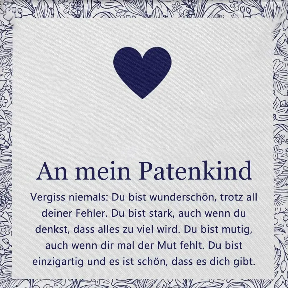 925 Sterling Silber Personalisierte 1 Namen Gravur Halskette-An Mein Patenkind-Geschenk mit Nachrichtenkarte