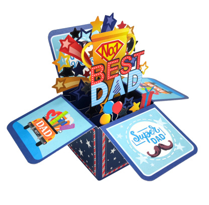 3D Grußkarte Karte für Vater zum Vatertag
