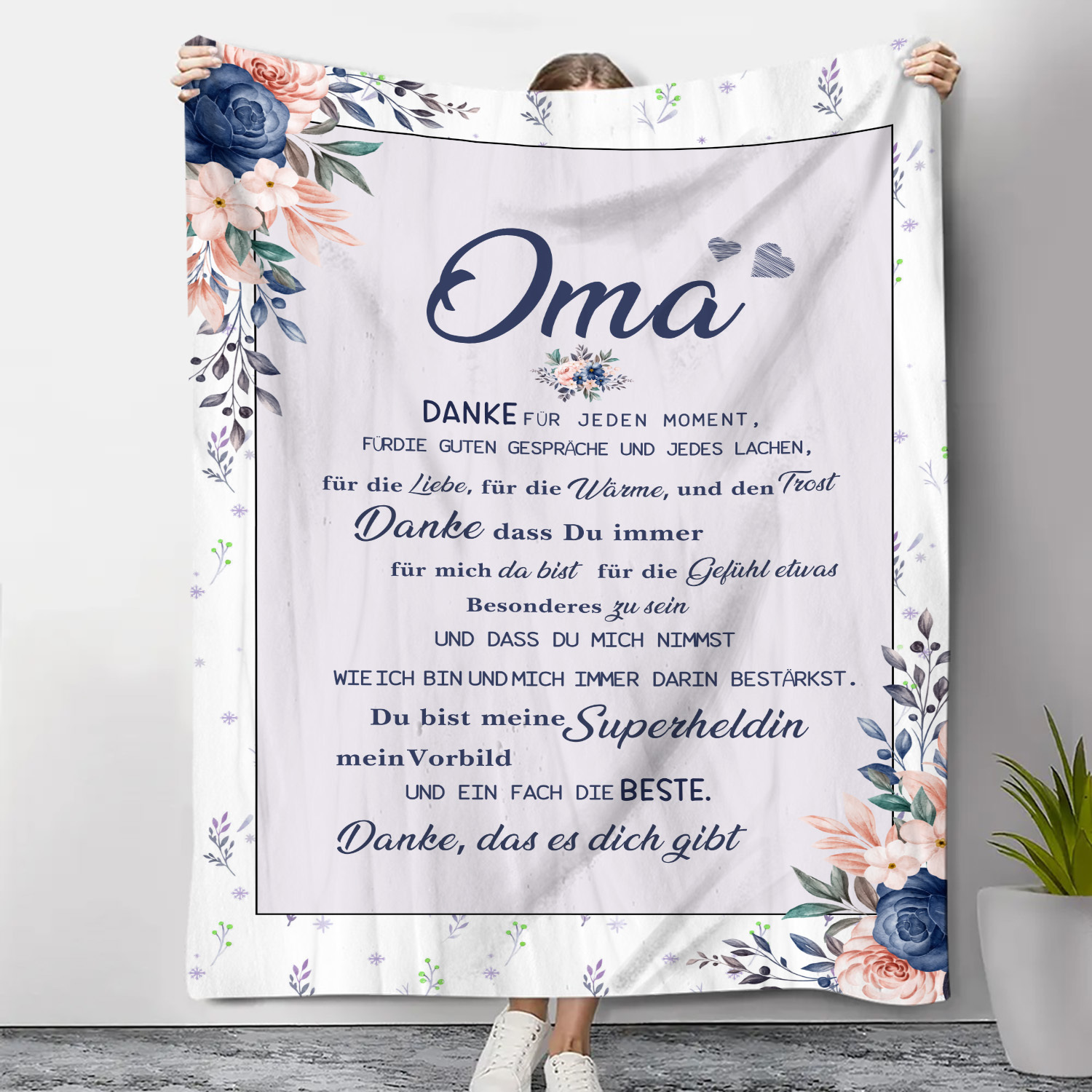 Oma Danke, dass es dich gibt-Decke-Groelterntag Geschenk für Großmutter