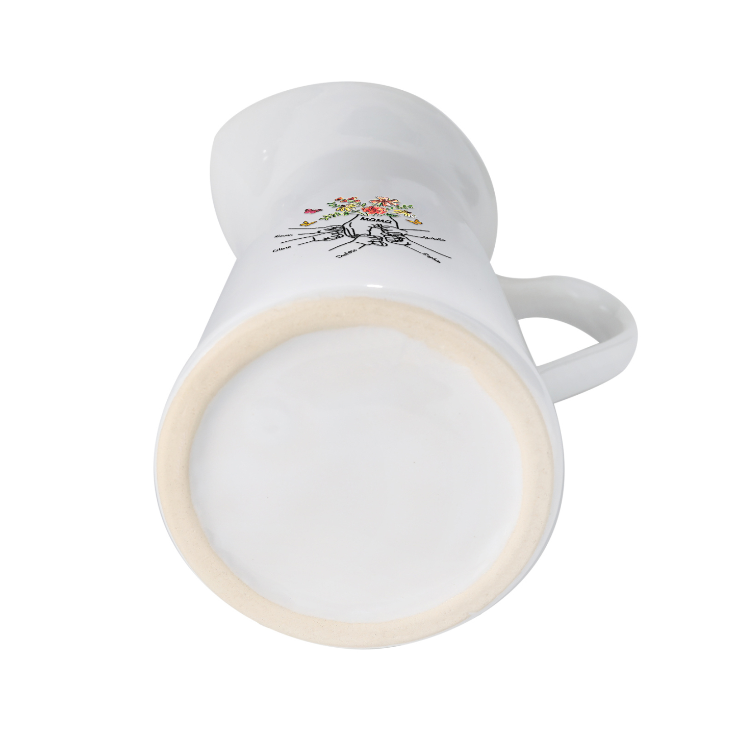 Personalisierte 5 Namen & Text Blumen Hand Gießvase mit Henkel Familie Vase