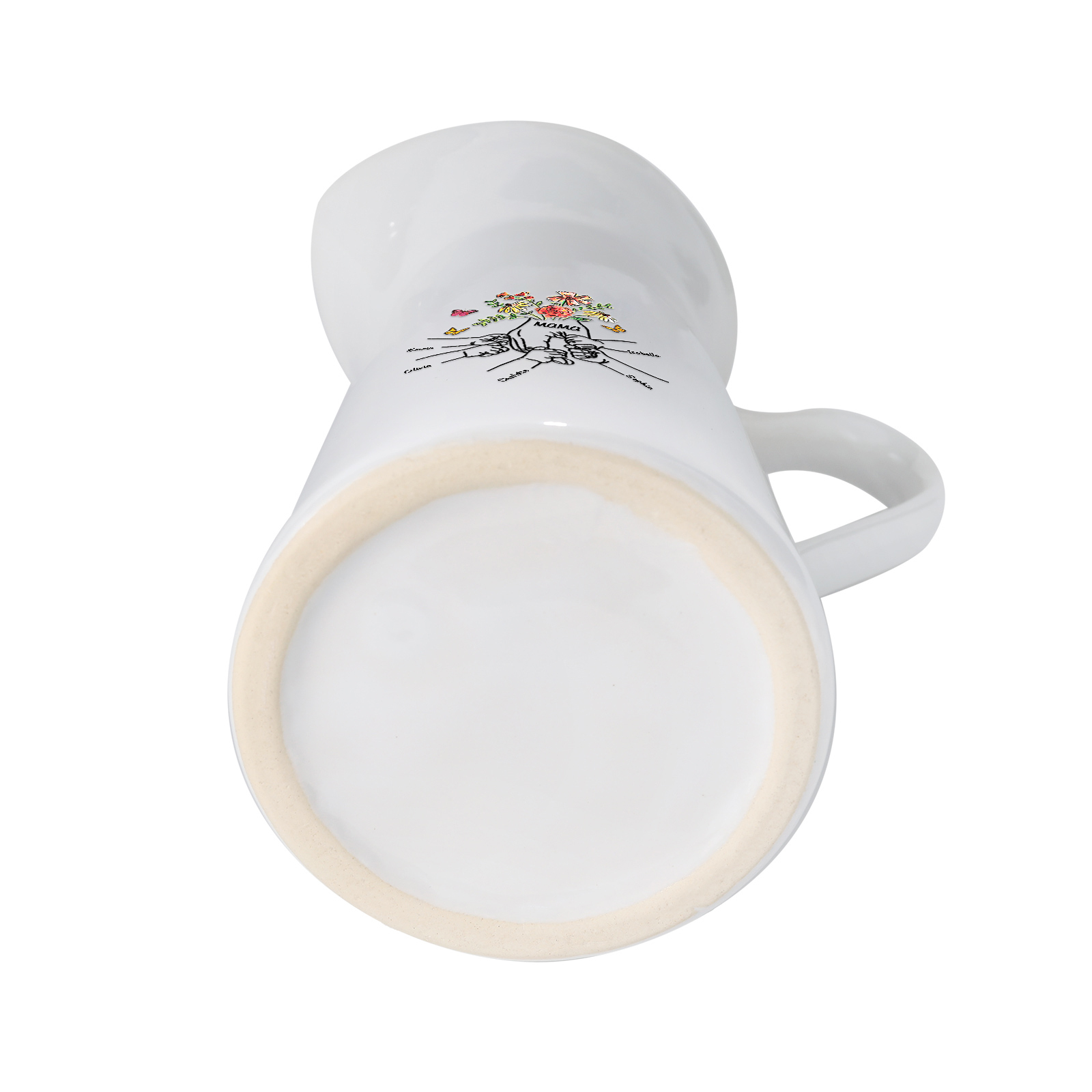 Personalisierte 5 Namen & Text Blumen Hand Gießvase mit Henkel Familie Vase