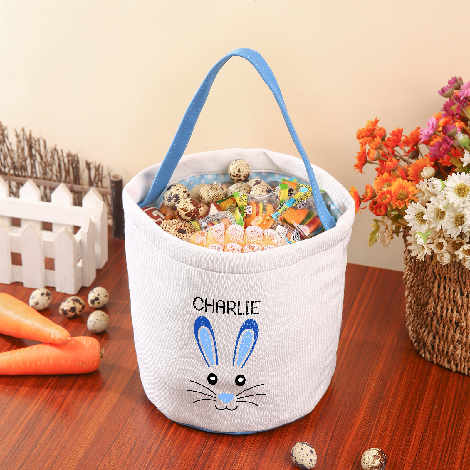 Personalisierbarer Name Ostern Hase Korb 
