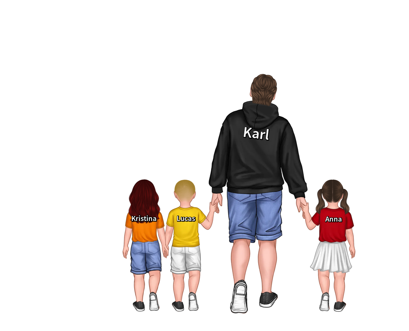 Herren Personalisierts Muster Leder Geldbörse für Papa zum Vatertag-Papas Team