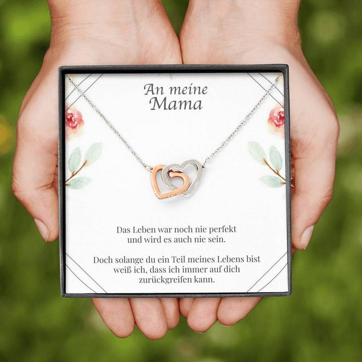 S925 Silber Herz Halskette - An Meine Mama von Kind - Muttertag Geschenk mit Nachrichtenkarte 