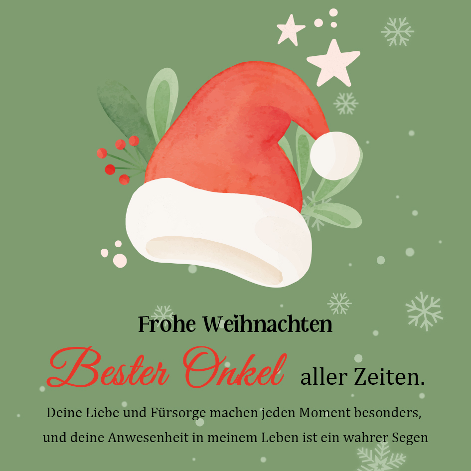 Weihnachten Geschenkkarte für Onkel – Beste Tante aller Zeiten