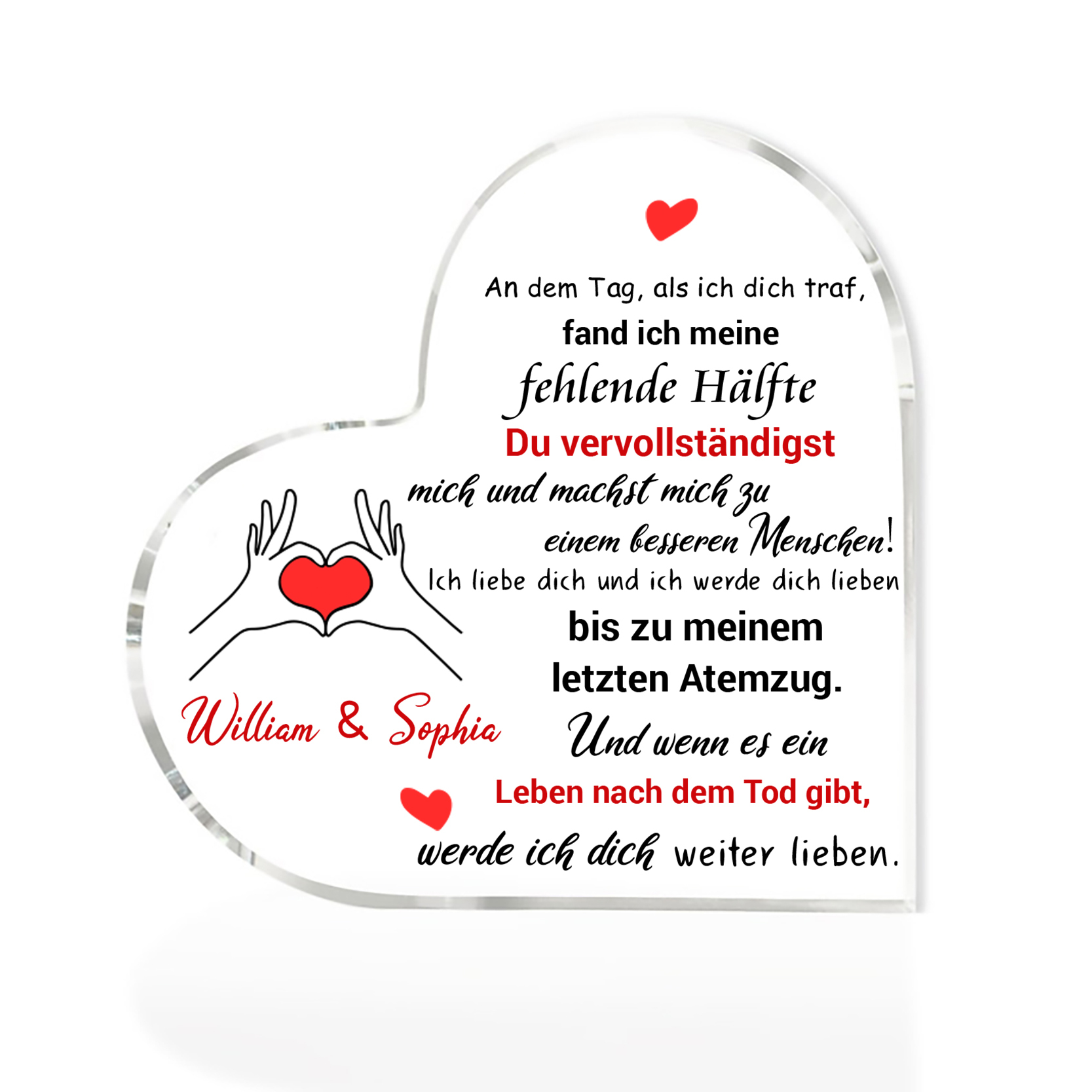 Personalisierte 1 Text Acryl-Deko-Du machst mich zu einem besseren Menschen-Schreibtischdekoration für Paar