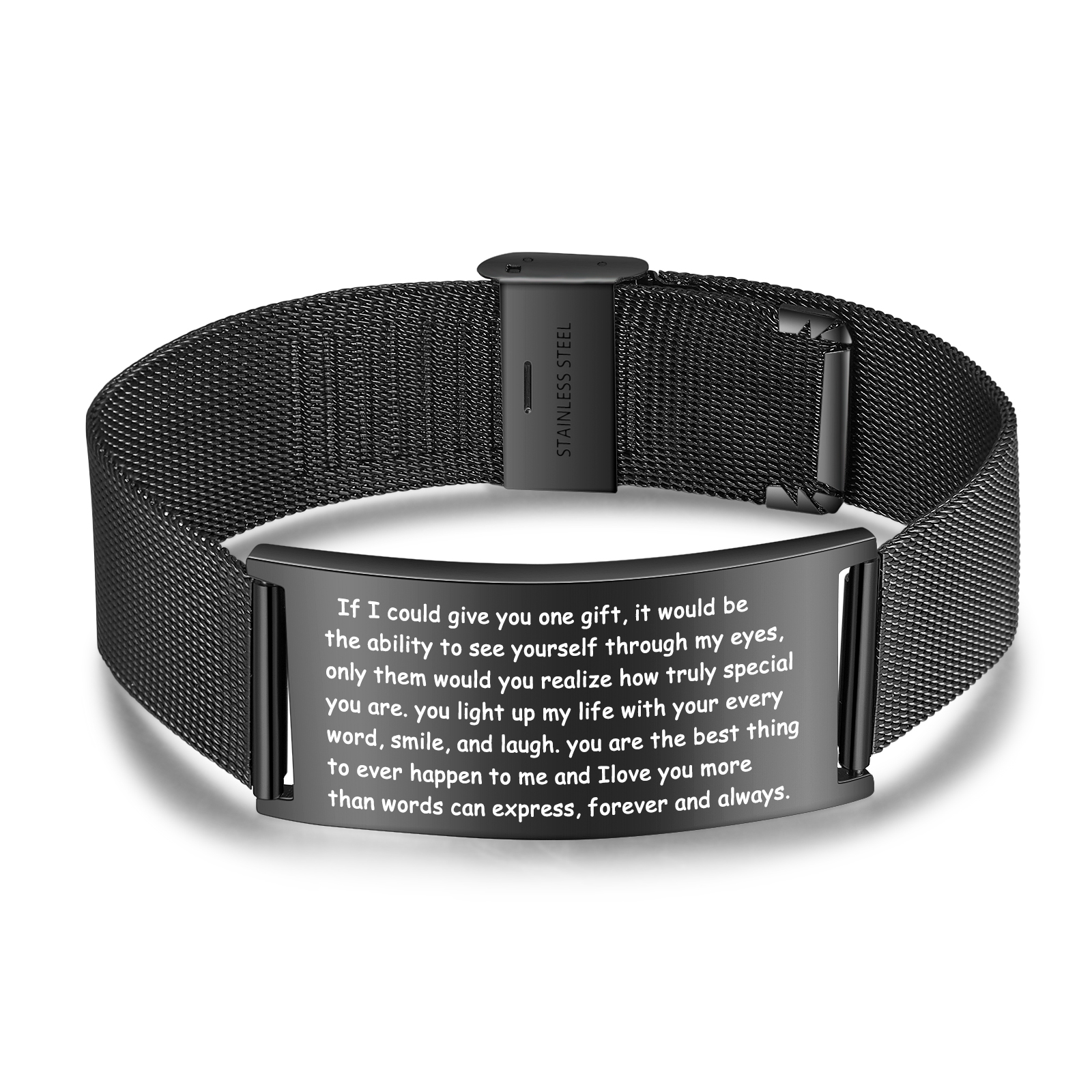 Herren Gravur Wunschtext Armband