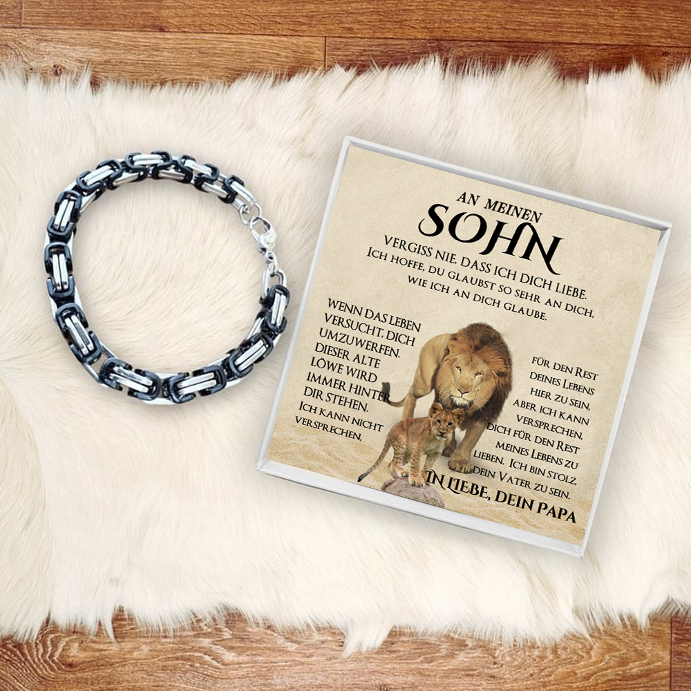 Herren Armband- An Meinen Sohn von Papa-Geschenk mit Nachrichtenkarte