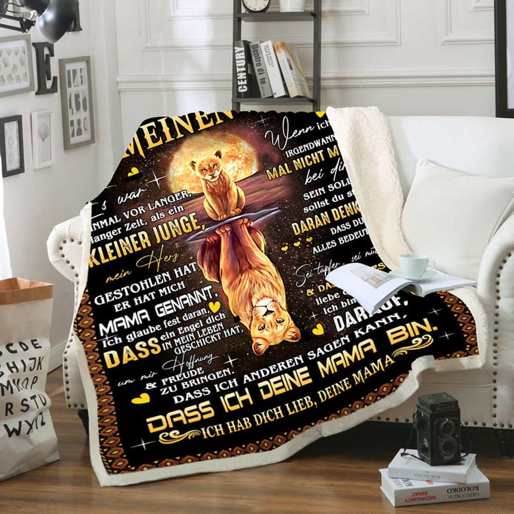 Decke - "An Meinen Sohn" von Mama - Tigris 