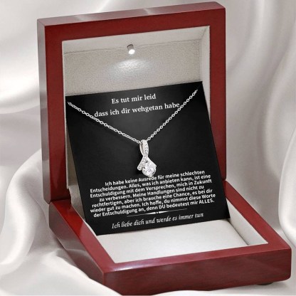 925 Sterling Silber- Ich Brauche Eine Chance-Geschenk mit Nachrichtenkarte-Entschuldigungsgeschenk
