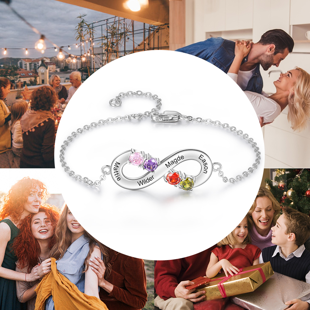 DNA Armband Aus 925 Sterling Silber – Einstellbar, Glänzend, Molekulares Design