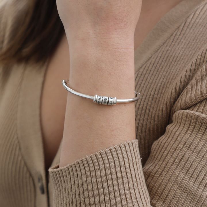 Personalisierte 3 Namen gebundenes Namensarmband