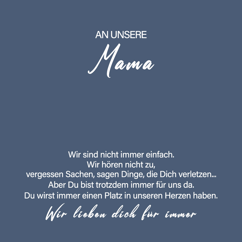 925 Sterling Silber Halskette - An Unsere Mama - Muttertag Geschenk mit Nachrichtenkarte 