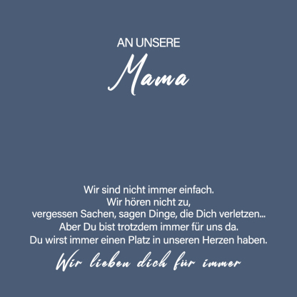 925 Sterling Silber Halskette - An Unsere Mama - Muttertag Geschenk mit Nachrichtenkarte 