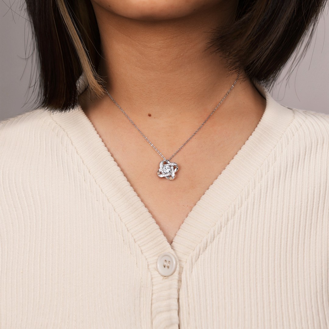 925  Sterling Silber Halskette-An unsere Schwiegertochter-Geschenk mit Nachrichtenkarte 