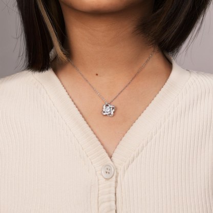 925  Sterling Silber Halskette-An unsere Schwiegertochter-Geschenk mit Nachrichtenkarte 