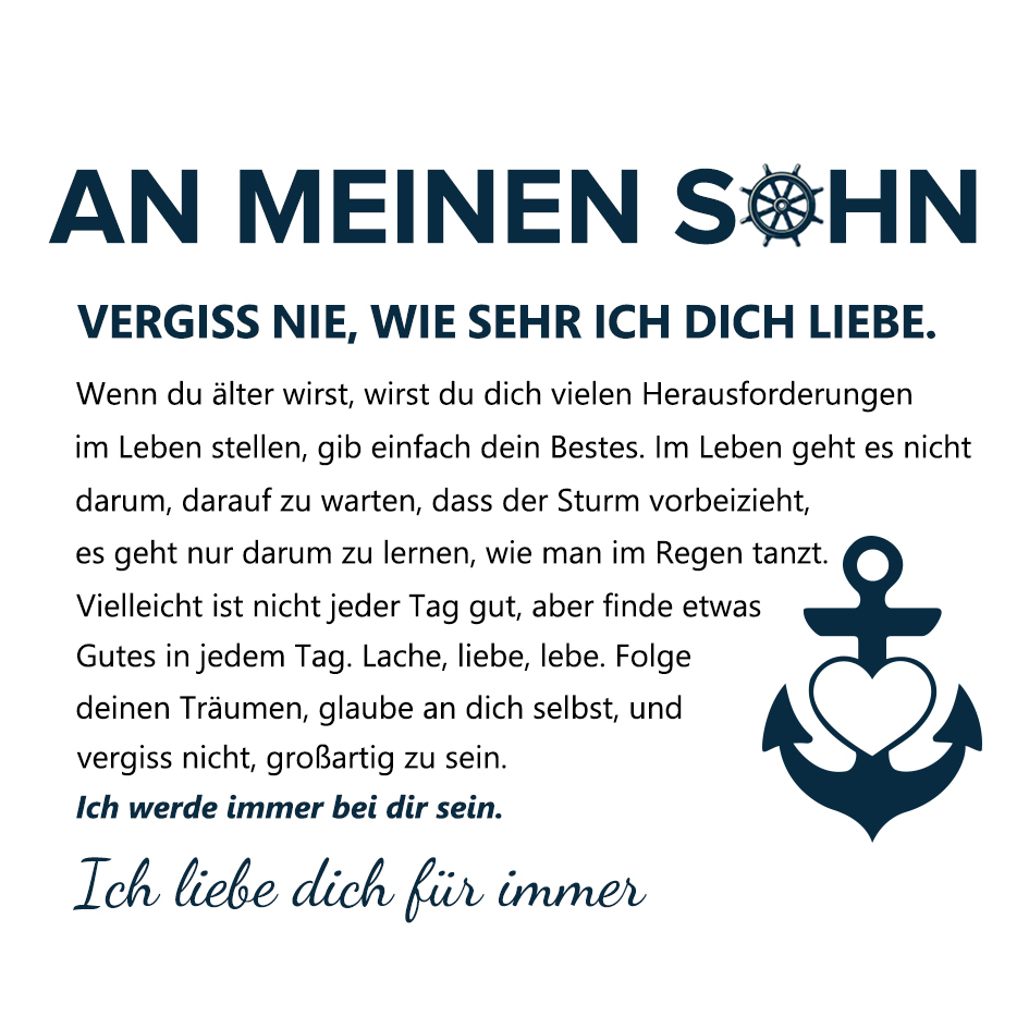 AN MEINEN SOHN