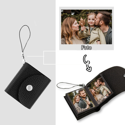 Personalisierbare 5 Fotos Leder Schlüsselanhänger