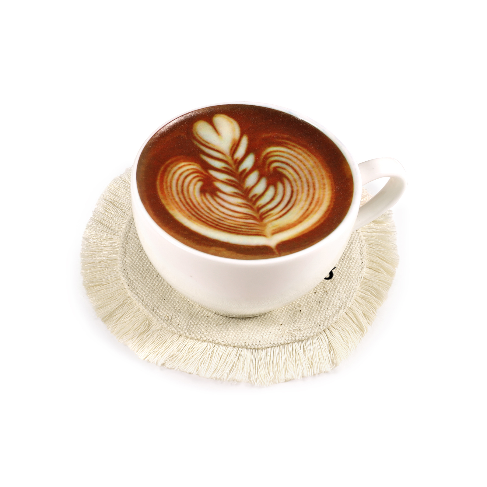 Personalisiertes Weiß Leinen-Tischset Untersetzer Geburtsblumen für Mama Oma