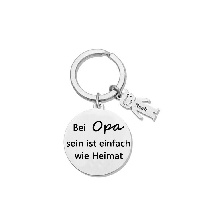 Gravur 1 Name & Wunschtext Familie Schlüsselanhänger - Dieser Vater ( oder Mutter, Opa, Oma, usw. ) Gehört zu ...