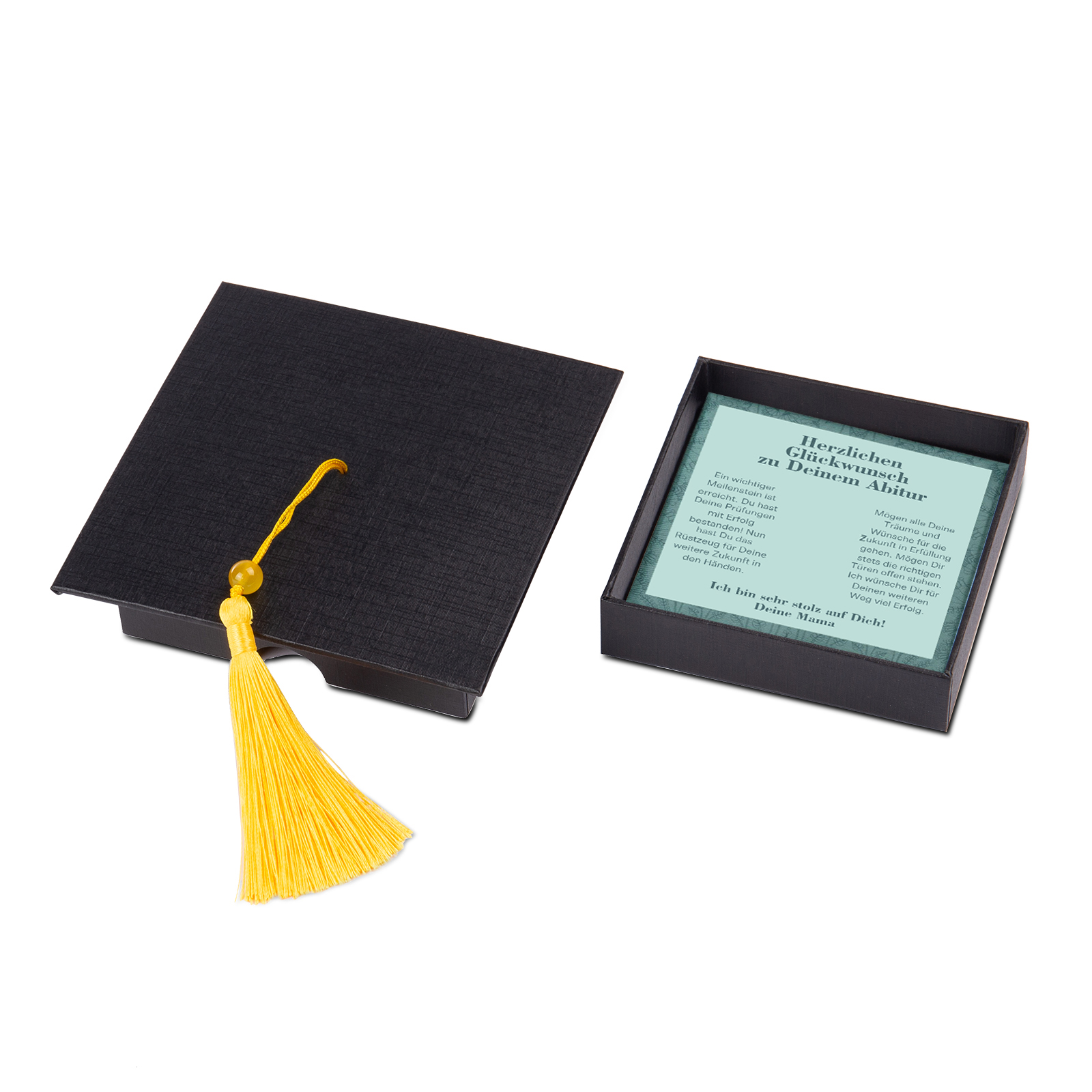 925 Sterling Silber Kommunion Kreuz Halskette-Herzlichen Glückwunsch zu Deinem Abitur- Geschenk mit Nachrichtenkarte