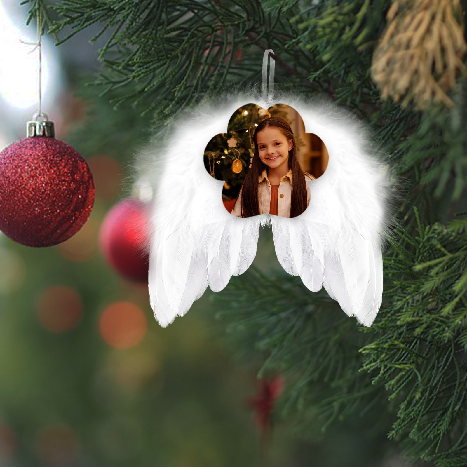 Personalisiertes Foto Weihnachtsornament Weihnachtsbaum Anhänger