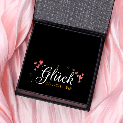 Geschenkkarte Set mit Box & Nachrichtenkarte-Glück, Du, Ich, Wir