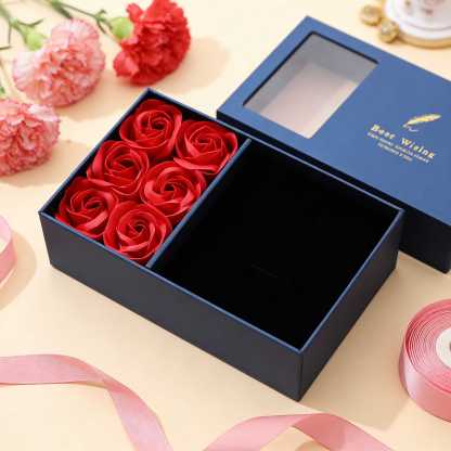 Rose Exquisite Schwarz Geschenkbox