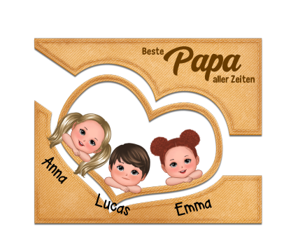 Herren Personalisierte 1-5 Namen- Leder Geldbörse mit Fussball- Bester PAPA aller Zeiten- Geschenk für Papa zum Vatertag