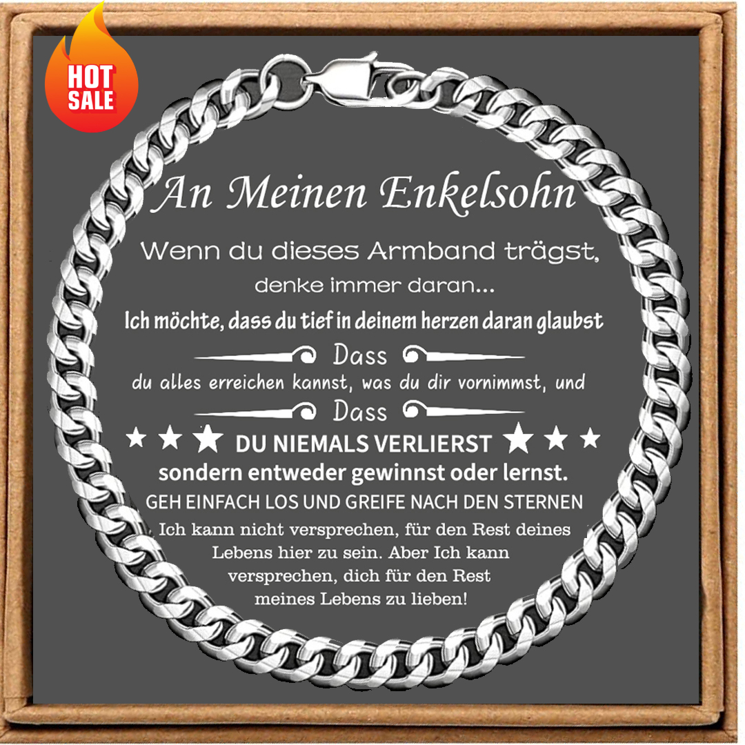 Herren Armband- An Meinen Enkel-Geschenk mit Nachrichtenkarte