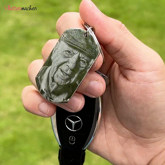 Personalisierbares Foto Trauer Schlüsselanhänger-Ich trage dich mit mir, bis ich dich wiedersehe-Andenken Schlüsselanhänger