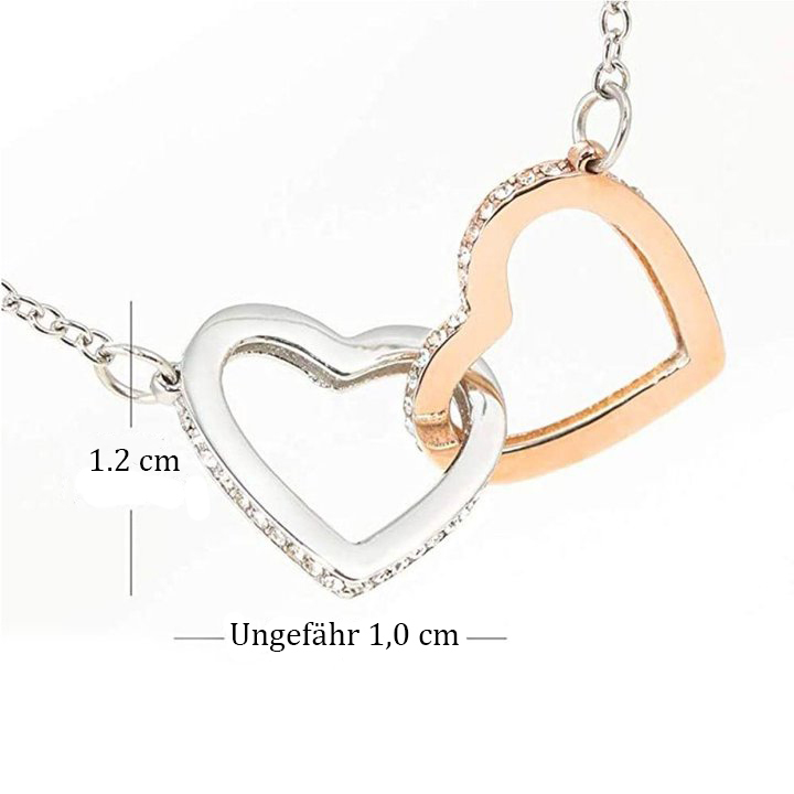 925 Sterling Silber Herz Halskette-Liebe Tochter Alles gute zum Schulabschluss-Geschenk mit Nachrichtenkarte
