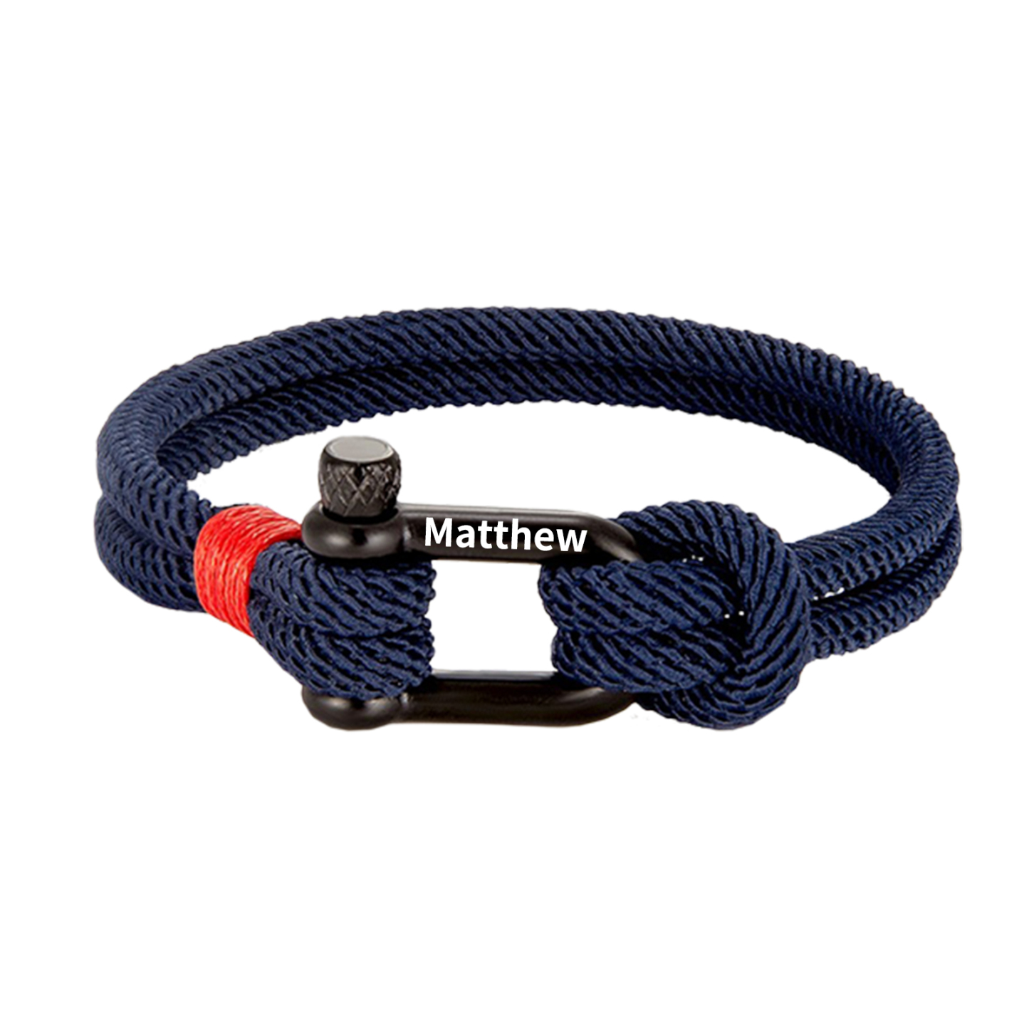 Herren Personalisierter 1 Name Edelstahl Hufeisenschnalle Handseil Armband-An meinen Sohn Glaube an dich selbst-Geschenk mit Nachrichtenkarte