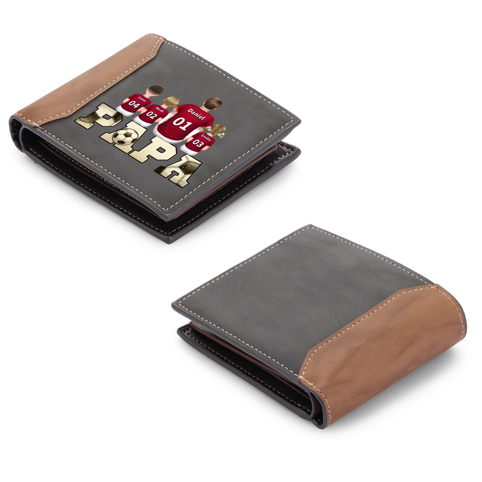 Personalisierte Fußball-Papa Geldbörse mit Namen