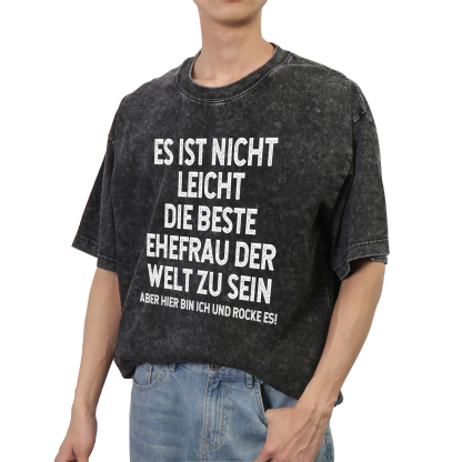 Personalisierte Paar Schwarz T-Shirts – Ehefrau- und Ehemann Designs in zwei Varianten