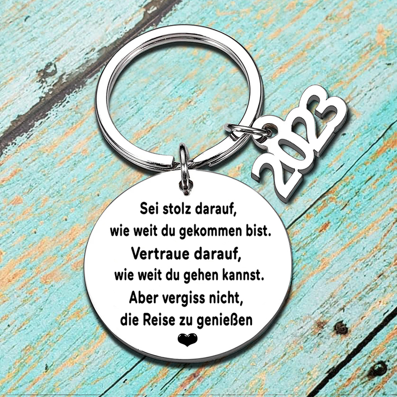 2024 ABI Schlüsselanhänge-Sei stolz darauf, wie weit du gekommen bist-Geschenke zum Abitur