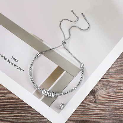 Personalisierte 3 Namen gebundenes Namensarmband