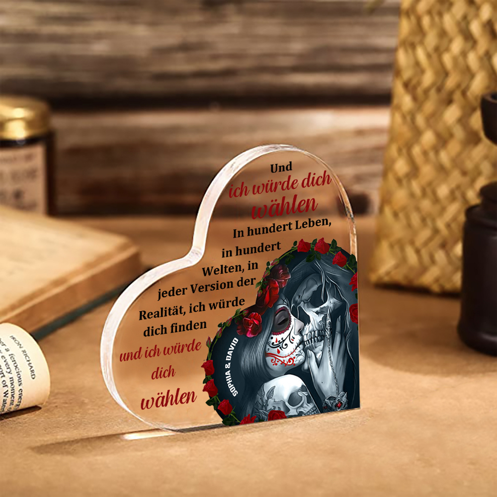 Personalisierte Text Acryl-Deko-In hundert Leben ich würde dich wählen-Schreibtischdekoration für Paar