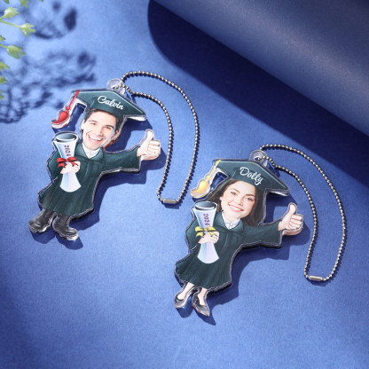 Personalisiertes Foto 2024 ABI Acryl Schlüsselanhänge-Geschenke zum Abschluss