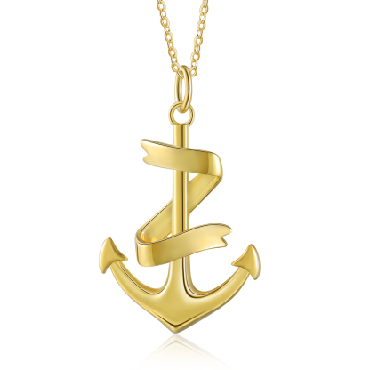 925 Sterling Silber Personalisierte 2 Namen Anker Halskette-Geschenk mit Meer Nachrichtenkarte