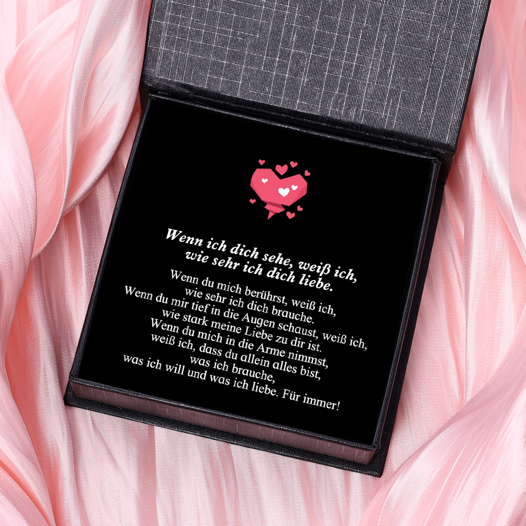 Geschenkkarte Set mit Box & Nachrichtenkarte-Wenn ich dich sehe, weiß ich, wie sehr ich dich liebe