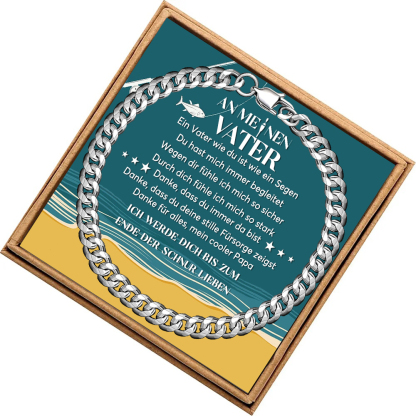 Herren Armband- An Meinen Papa Ich werde dich bis zum Ende der Schnur lieben-Geschenk mit Nachrichtenkarte