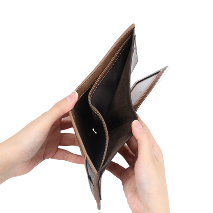 Benutzerdefinierte Foto & Text Geldbörse - Leder Brieftasche für Männer