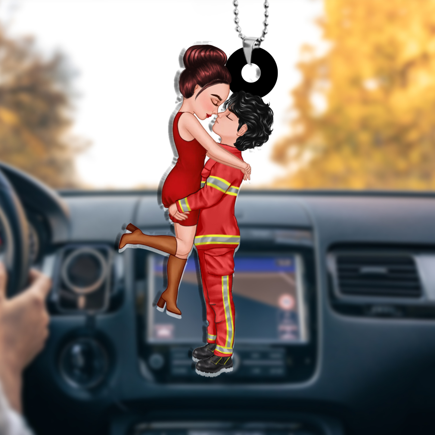 Personalisiertes Acryl Ornament/Schlüsselanhänger für Paar mit Schlüsselring