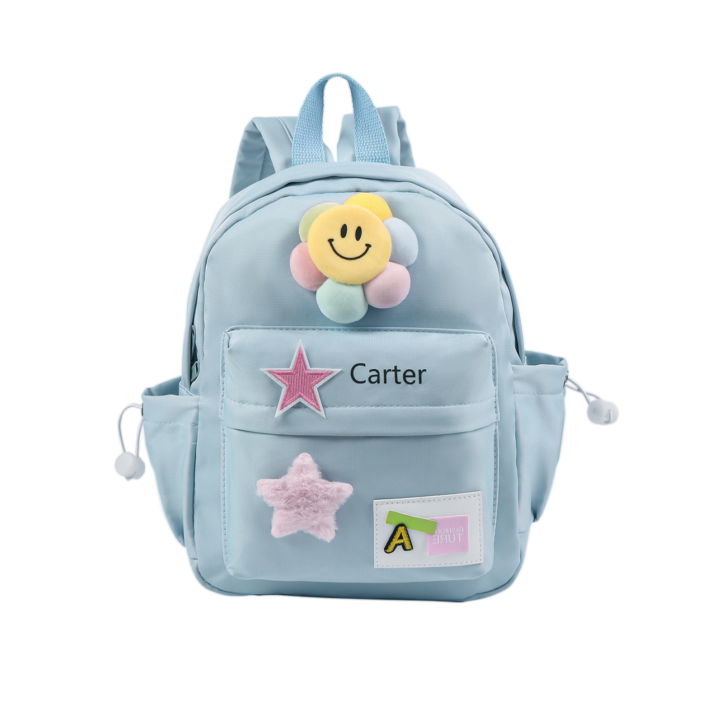 Personalisierter Name Blume Sterne Rucksack Schüler Schultasche