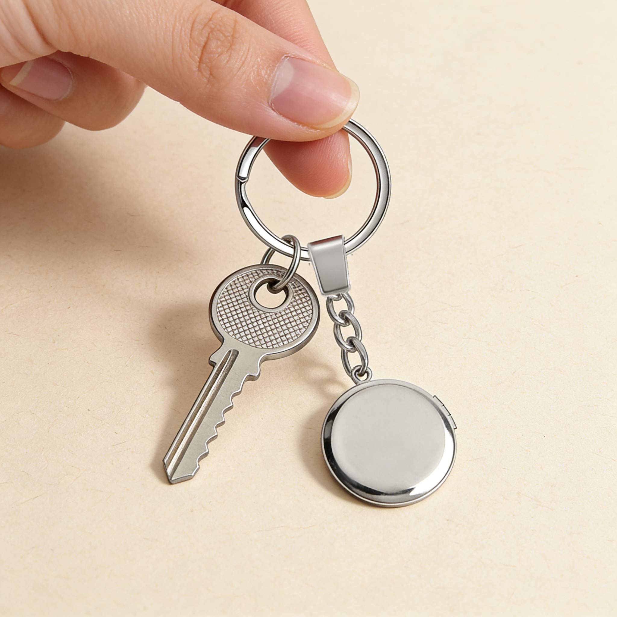 Personalisierbar 2 Fotos Medaillon Schlüsselanhänger Geschenk für Familie